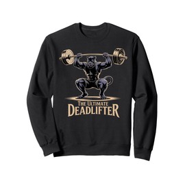 Kid Black Panther Deadlifter Funny Workout Gym Black Panther Sweatshirt