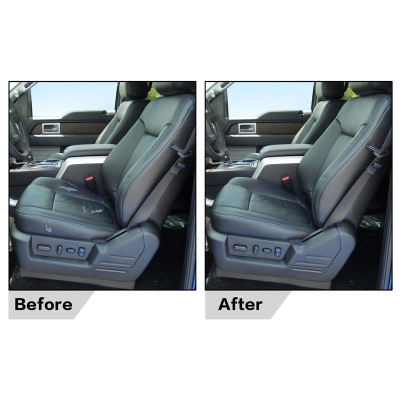 Priprilod Perforated Leather Black Driver Side Bottom Replacement Seat Cover
