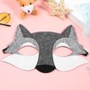Nuobesty Pack of 3 Felt Wolf Face Masks Animal Masks