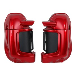 XMT-MOTO Left and right Vented Fairing Lower Kit fits for 1983-2013 Harley Touring Road King Electra Glide Ultra Limited Ultra Classic Street Glide CVO and Trike,Red