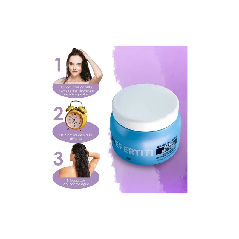 Mascarilla Para Cabello Con Cola De Caballo Nefertiti 350gr