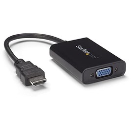 StarTech.com HDMI to VGA Adapter – 1920x1080 – HDMI Converter with Audio Output – VGA to HDMI Monitor Adapter (HD2VGAA2),Black