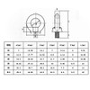 Pack of 20 eye screws with external thread for lifting