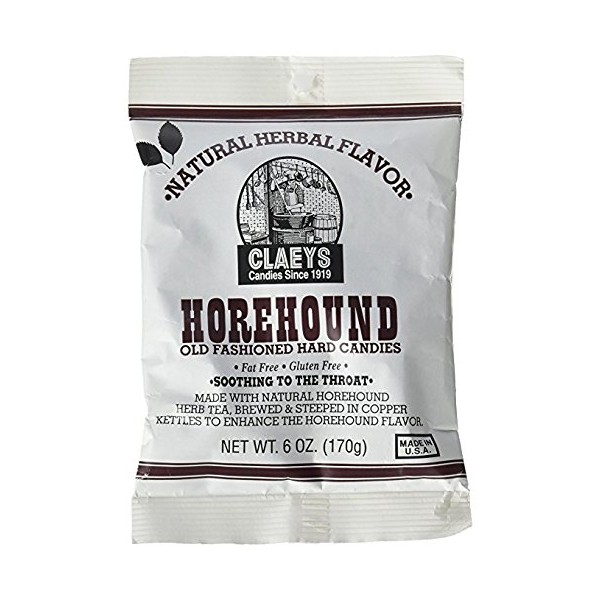 Claeys Horehound Hard Candy 6 oz - 2 Bags