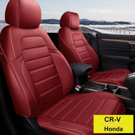 LAONNVIR Car 5 Seat Covers For Honda CR-V 2017-2022 Front And Rear Red Cushions Pad