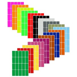 Royal Green Rectangular Color Coding Stickers 1.57inch x 0.75 inch Rectangle Label in 18 Assorted Colored Tags Labels for Kids(40mm x 19) 360 Pack