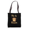 He Is Risen Bread Pun Tote Bag