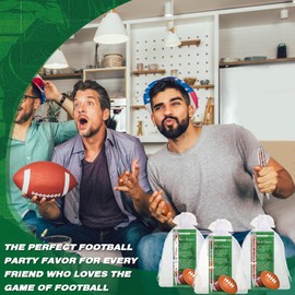 Supervitae 96 Pcs Football Party Favors Gifts Include 24 Football Ballpoint Pens, 24 Football Cards, 24 Mini Decompression Football Balls And 24 Organza Bags Gifts For Football Party Decoration