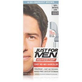 Just For Men Auto Stop Hair Color - Darkest Brown A-50 Just For Men Hair Color Men 1 Application (Pack of 3)