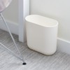iDesign Recycled Plastic Slim Oval Waste Basket, The Cade Collection