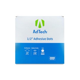 Adhesive Dots - Pressure Sensitive 1/2" Super Tack, Removable dashes