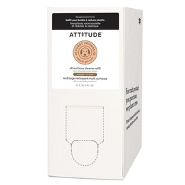 ATTITUDE All Surface Cleaner for Pets, Plant and Mineral-Based Ingredients, Vegan and Cruelty-free, Bulk Refill, Lavender, 67.62 Fl Oz