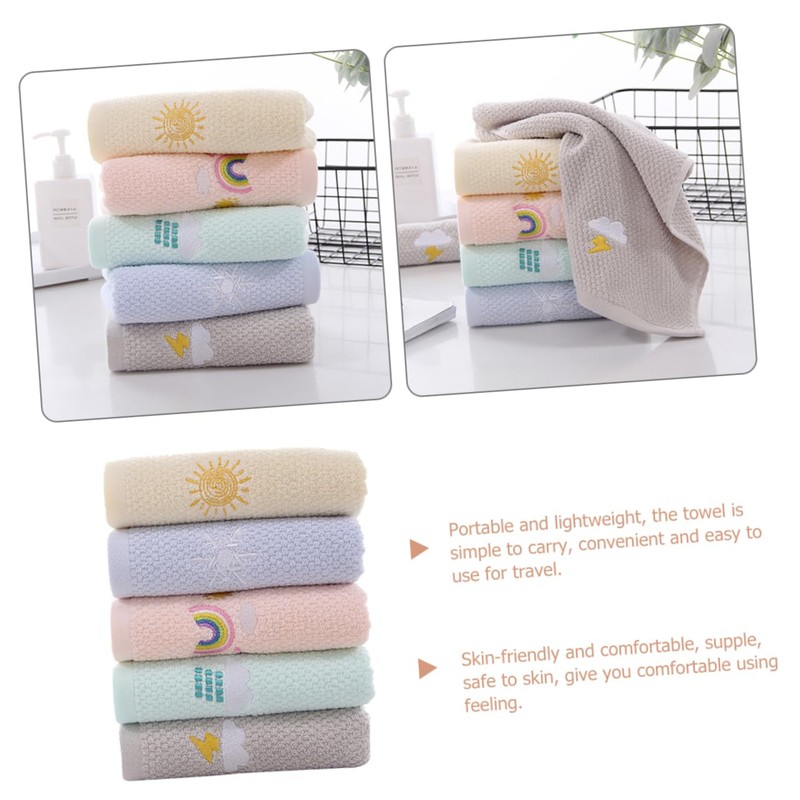 IWOWHERO 5 Pcs Cotton Cotton Absorbent Towel Towel for Children