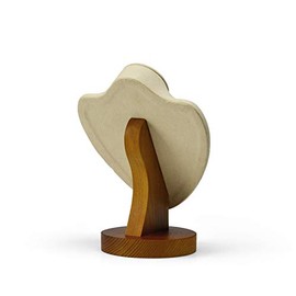 Oirlv Solid Wooden Necklace Display Bust Premium Necklace Display Stand Jewelry Showcase Display Bust Chain/Pendant Holder (Creamy-White)