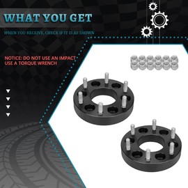 IRONTEK 6x127mm to 6x139.7mm Wheel Spacers & Adapters Change Your Bolt Pattern 6x5 to 6x5.5 (1.25in Thickness, 78.1mm Hub Bore, M12x1.5 Studs) Wheel Adapters 2 PCS