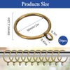 Businey 24 Pack Curtain Rings 50mm Bronze Metal Curtain Rings