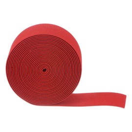 QUARKZMAN Pack of 5 5 Metres Sewing Elastic Bands 2 Inch 50 mm Wide Flat Knitted Stretch Elastic Band for DIY Projects Crafts, Red