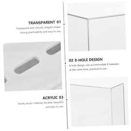 FOMIYES Eyelash Tweezers Display Box Tweezer Stand Holder Lash Extension Tweezers Tweezer Storage Holder Tweezers Storage Case Lash Extension Accessories Tweezer Case White Acrylic