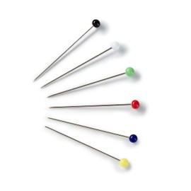 Prym Headpins, Steel, glass, Silver, 30 x 0,6 mm, Bunt, 10 g, KTE