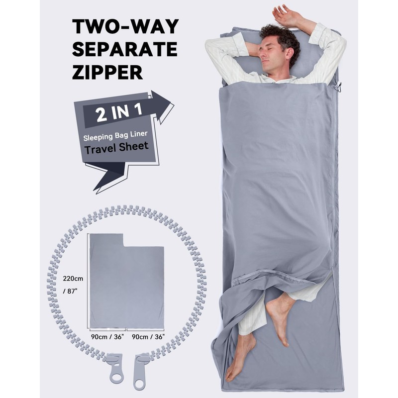 Sportneer Hut Sleeping Bag - 2-in-1 Sleeping Bag Travel Sleeping