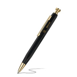 BEILUNER 312 Metal Gel Pen 0.5mm, Hexagonal Design, Black Piano Lacquer with 24K Gold Plated Accents, Includes One Refill, Professional Gel Pen Gift Box Set