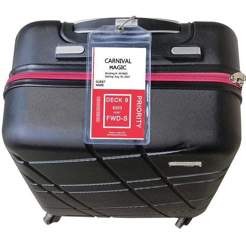 Cruise Luggage Tag Holders for Carnival, Princess & NCL Cruises