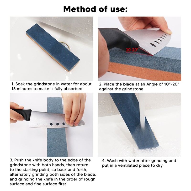 Sharpening Stone High Density Thicken Whetstone Sharpener Stone with Anti
