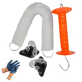 CYM-INSIST Electric Fence Gate Kit,Electric Fence Handles with Spring,Expands to 24 Feet Tension Spring