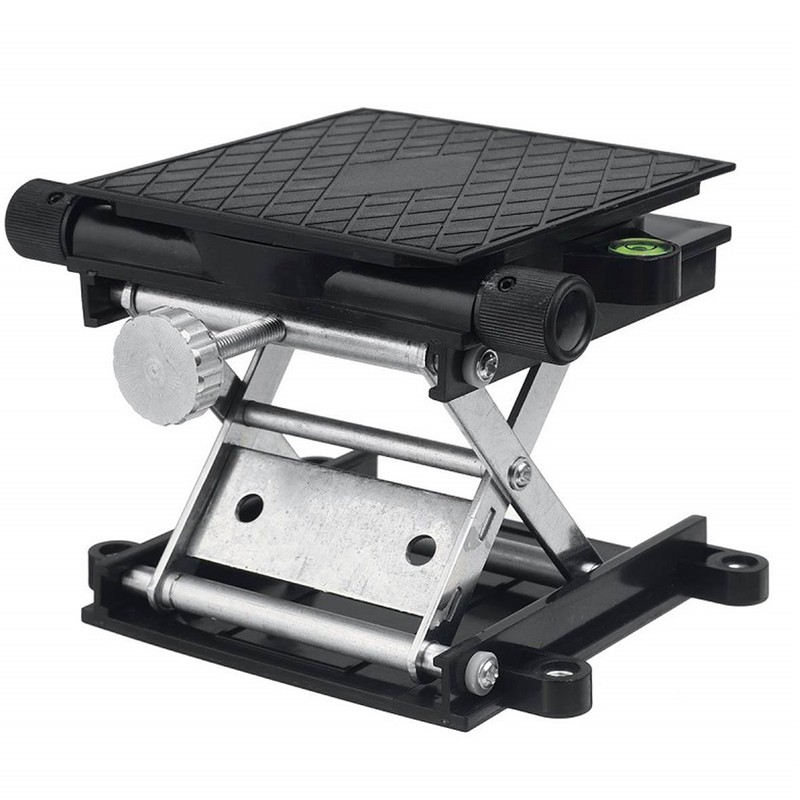 Lab Lift Stand Table Black Aluminum Automatic Leveling Rotatable Scientific