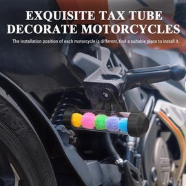 Uadme Motorcycle Tax Disc Holder, Universal Waterproof Motorbike Secure Tax Disc Tube, Aluminum Alloy Cylindrical Holder Frame for Motorcycles (Blue)