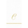 Caspari - Guest Towel Napkins - Single Initial - Hemstitch