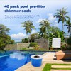 40 Pack Pool Skimmer Socks for Filters Baskets/Hot Tub Filter,
