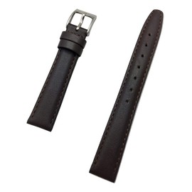 14mm Dark Brown Genuine Leather Watchband | Soft, Comfortable, Lightly Padded, Replacement Wrist Watchstrap that brings New Life to Any Watch (Womens Standard Length)
