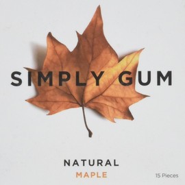 Simplygum Maple Natural Gum, 15 ct