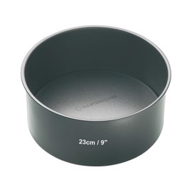 MasterClass Kuchenform mit losem Boden, Antihaftbeschichtung, robuster 1 mm Kohlenstoffstahl, PFOA-frei, 23cm (9''), grau