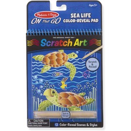Melissa & Doug Sea Life Color-Reveal Scratch Art Activity Pad