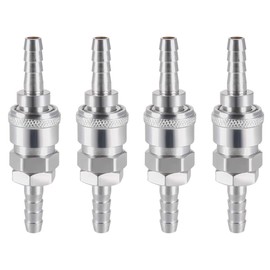 uxcell Quick Disconnect Set, 8mm Barb Hose, Air Compressor Hose Fitting, 4 Set