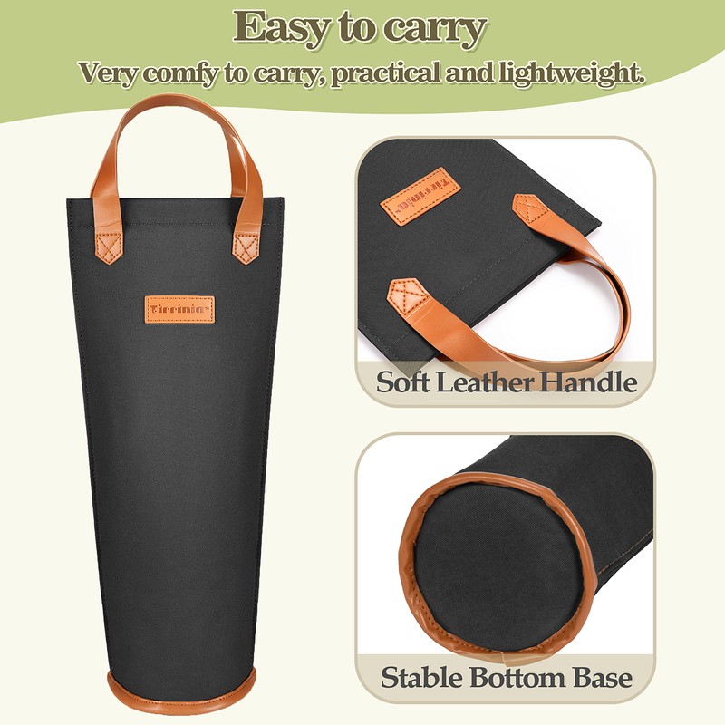 Tirrinia Single Wine Carrier Tote, Insulated Wine Cooler Bag for