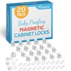 20 Pack Magnetic Cabinet Locks Baby Proofing - Vmaisi Children