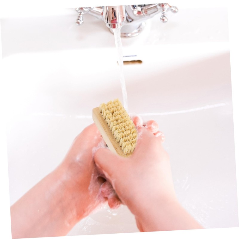 IWOWHERO 2pcs Bamboo Sisal Nail Brush for Fingernails/toe Nails Cleaning