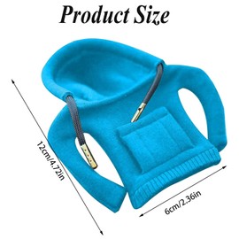 FiveMileBro Gear Knob Hoodie, Gear Lever Hoodie, Car Gear Knob Cover, Gear Knob Decoration, Car Interior, Funny Hoodies Gear Knob Protection for Car (Blue)