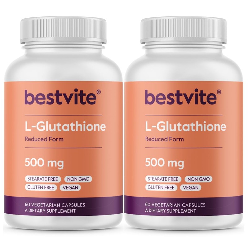 BESTVITE L-glutatión 500 mg utilizando ingrediente setria clínicamente investigado (60