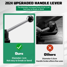 Goyappin Ring Bender Tool for Spoon Making Kit, Heavy Duty Bending Machine for Jewelry, Sizer Measuring Tool Set (Sizer, Mandrel), Rubber Hammer