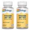 SOLARAY Vitamin D3 + K2, D & K Vitamins for