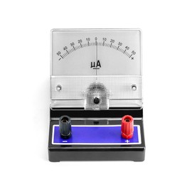QWORK Galvanometer, Dual Range +/-50-0-50µA, DC Moving Coil Ammeter, 1 Pack