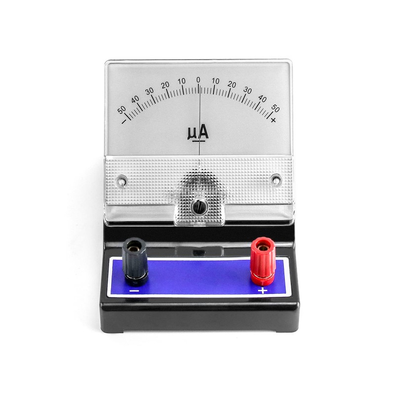 QWORK Galvanometer, Dual Range +/-50-0-50µA, DC Moving Coil Ammeter, 1
