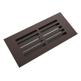 Reggio Register 4x10 Low-Profile Linear Split Design Floor Register, Oil Rubbed Bronze Color Steel Vent Cover for Home Floor with Rust-Proof Louver. Made in USA | LS64-612-SRBNH