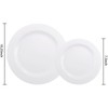 FLOWERCAT 60PCS White Plastic Plates - Heavy Duty White Disposable