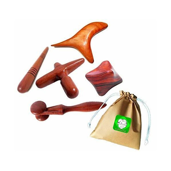 Wood Reflexology Thai Massage Wooden Stick Hand & Foot Tool Massager 6 Pcs Set