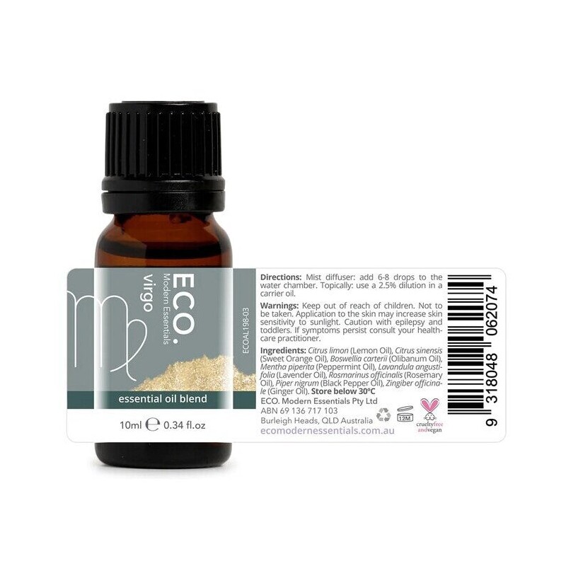 ECO. Modern Essentials Virgo Zodiac Sign Essential Oil Blend, 10ml